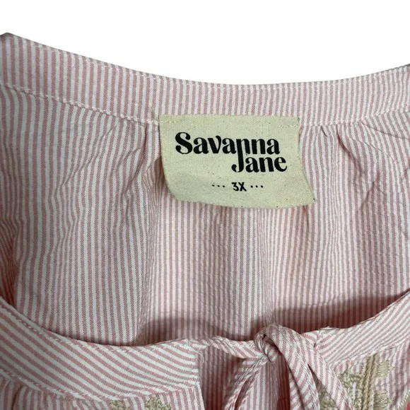 Savanna Jane Blush Floral Embroidered Tank Top - Picture 3 of 4